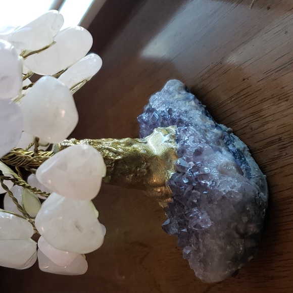 Rose quartz amethyst gemstone tree - Picture 5 of 5
